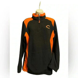 Vintage Y2K Women's Large Chicago Bears NFL 1/4 Zip Fleece Sweater Team Apparel